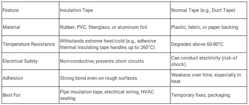 Insulation Tape vs. Normal Tape