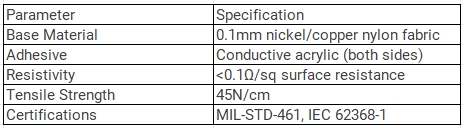 conductive cloth tape Technical Specifications